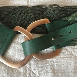 braided leather belt